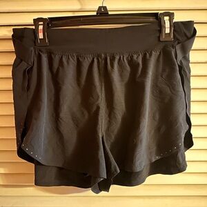 Lululemon Fast and Free High-Rise Short 2" Emboss Mini Black / Black Size 8